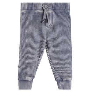 Splendid Thermal Waffle Knit Jogger Pants Heather Blue Gray